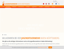 Tablet Screenshot of jugendfeuerwehr-bw.de